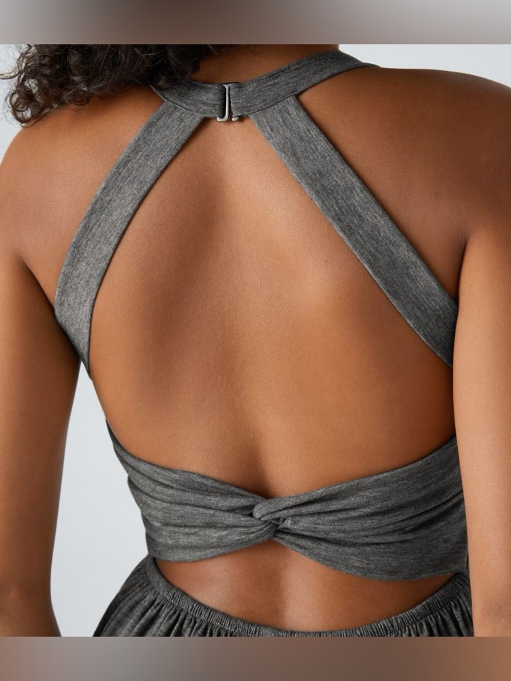 HALARA U Neck Pocket Harem Casual Jumpsuit-Easy Peezy Edition Heather Charcoal - Picture 7 of 10